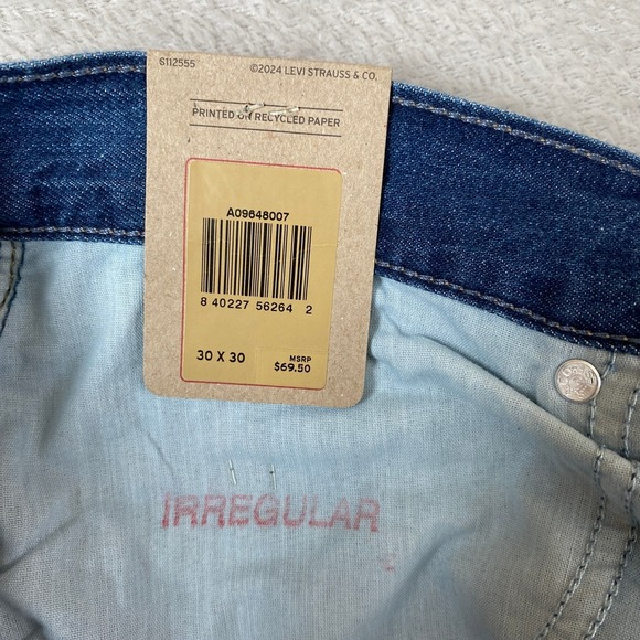 Levi's Low Pro Straight Leg Jeans Women 30x30 (33x30) Medium Wash NWT IRREGULAR - Picture 6 of 14